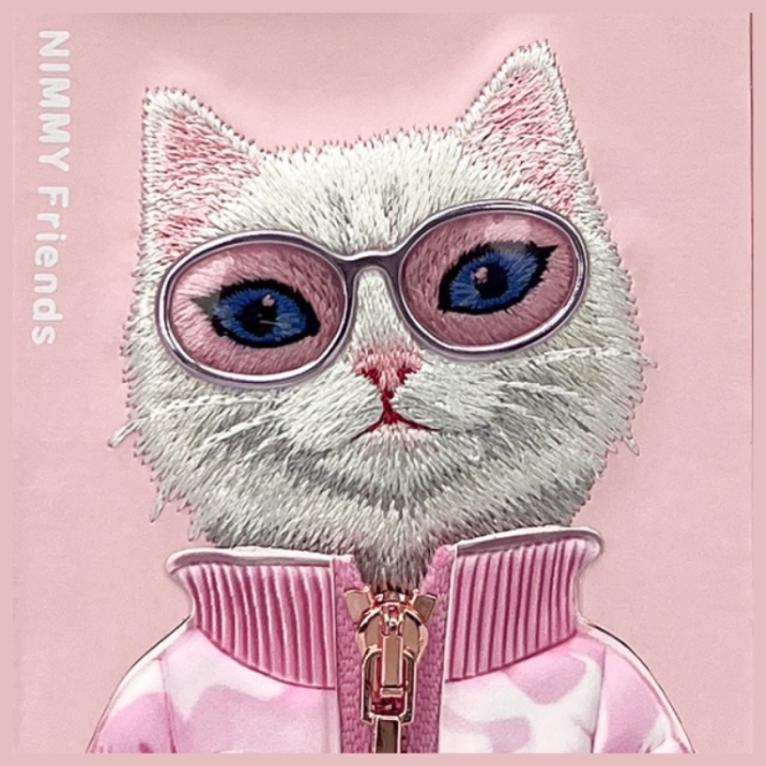 NIMMY - Nimmy iPhone 16 Pro Mobilskal Cool & Cute 2.0 Cat - Rosa