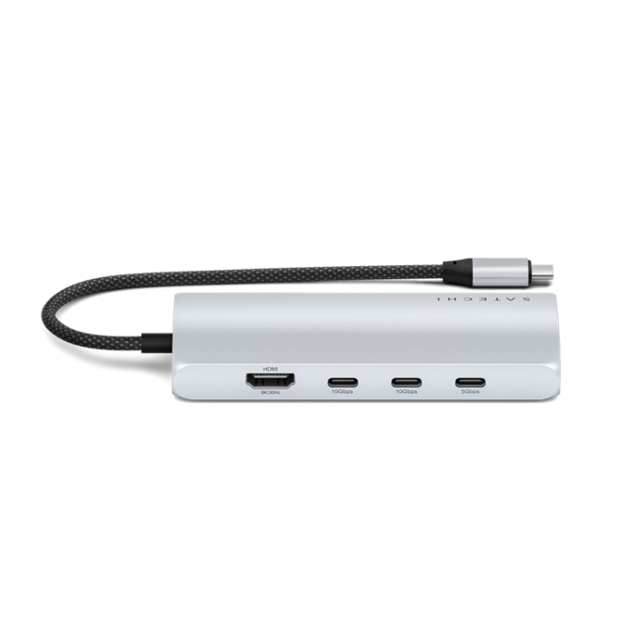 Satechi - Satechi USB-C Multiport HUB 8K med Ethernet V3 - Silver