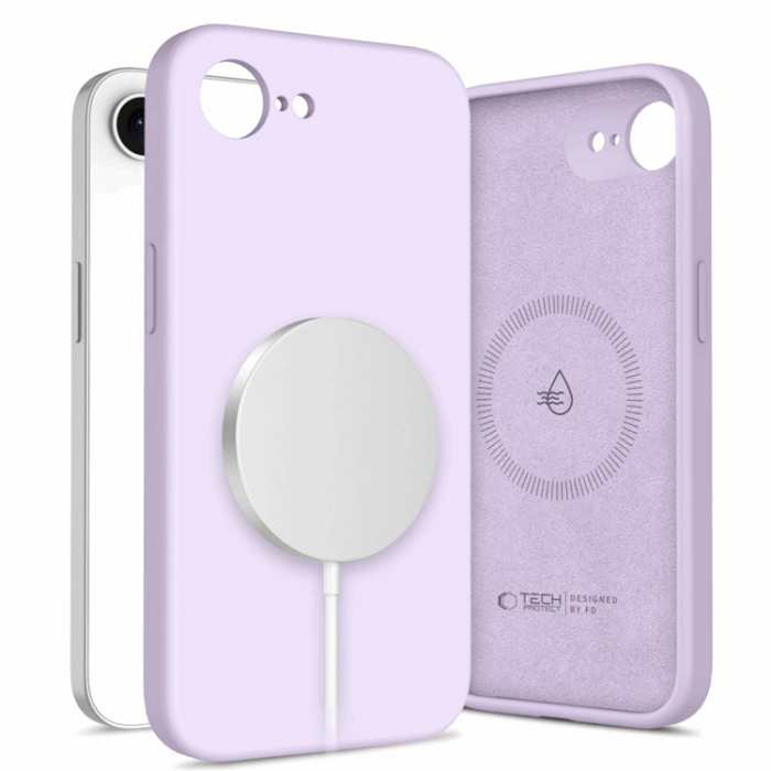 Tech-Protect - Tech-Protect iPhone 16e Mobilskal Magsafe Liquid Silikon - Mauve