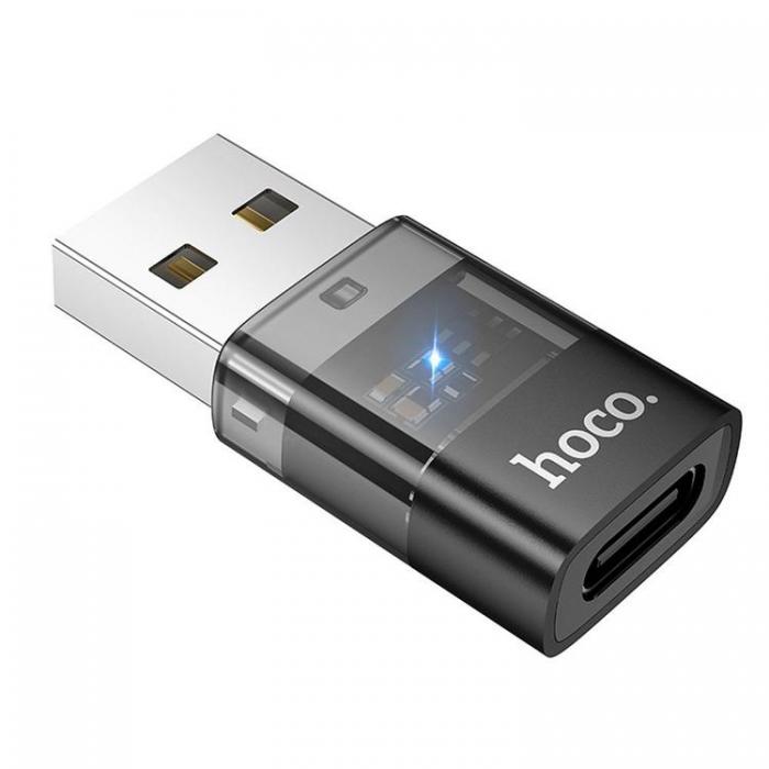 Hoco - Hoco USB-A Till USB-C Adapter UA36C - Svart