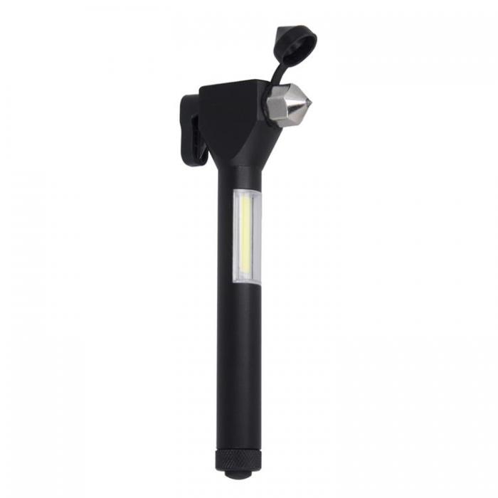 Forever Light - Forever Light LED Ficklampa EMERGENCY med hammare och magnet 2xAAA COB