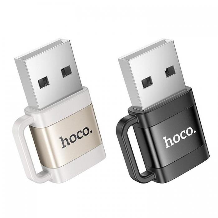 Hoco - Hoco Adapter OTG USB-A Till USB-C 3A UA31D - Svart