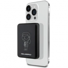 KARL LAGERFELD - Karl Lagerfeld Trådlös Magsafe Powerbank 3000mAh 5W Ikonik - Svart