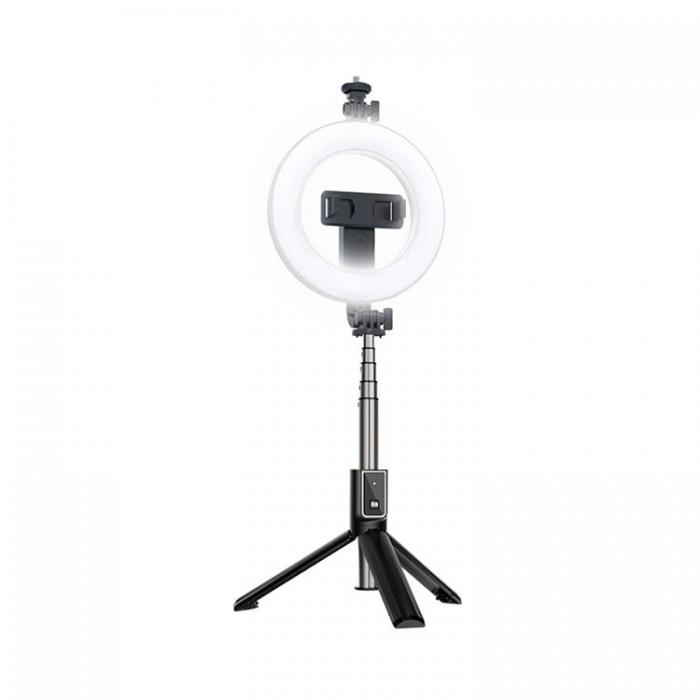 XO - XO Bluetooth Selfie Stick Tripod 95cm med LED Lampa - Svart