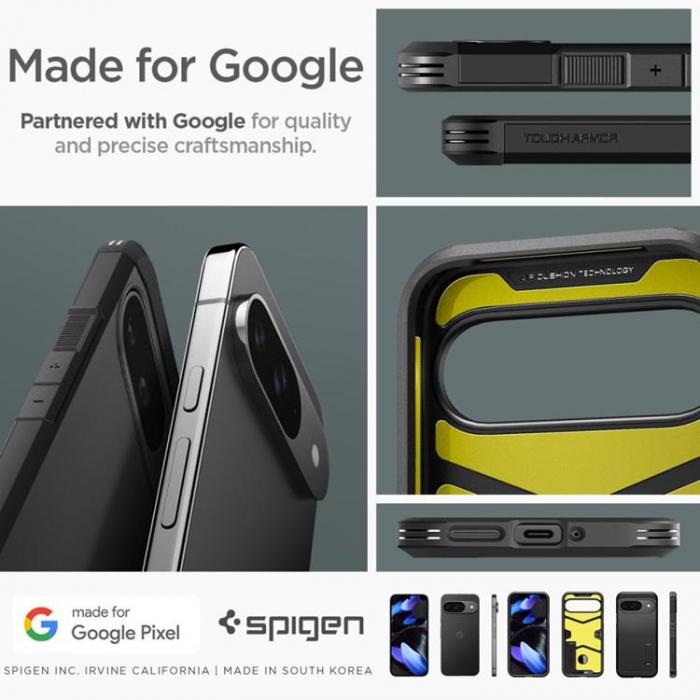 Spigen - Spigen Google Pixel 9/9 Pro Mobilskal Tough Armor - Svart