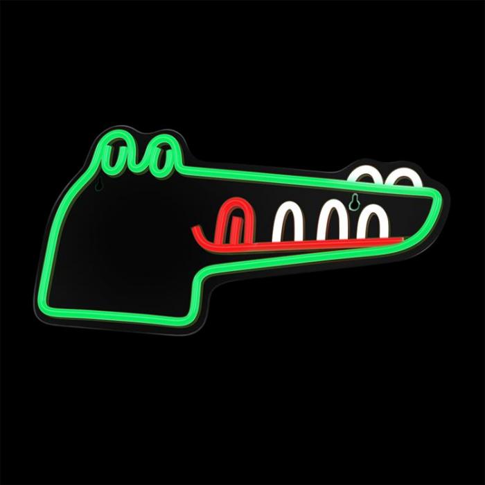 Forever Light - Forever Light LED Neon PLEXI JURASSIC CROC FLNJ03 - Grn