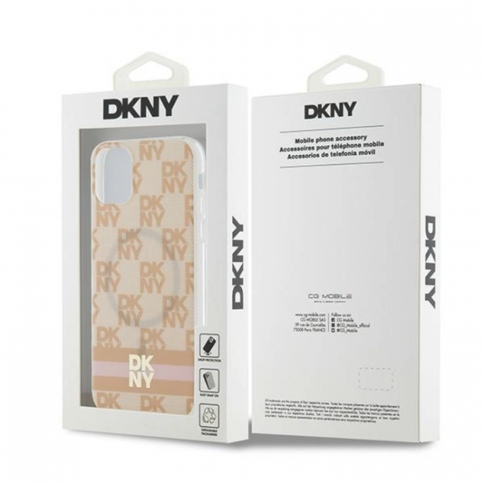 DKNY - DKNY iPhone 11/XR Mobilskal Magsafe IML Checkered Mono