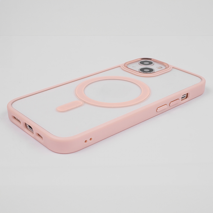 A-One Brand - iPhone 15 Pro Mobilskal MagSafe Satin Clear - Rosa