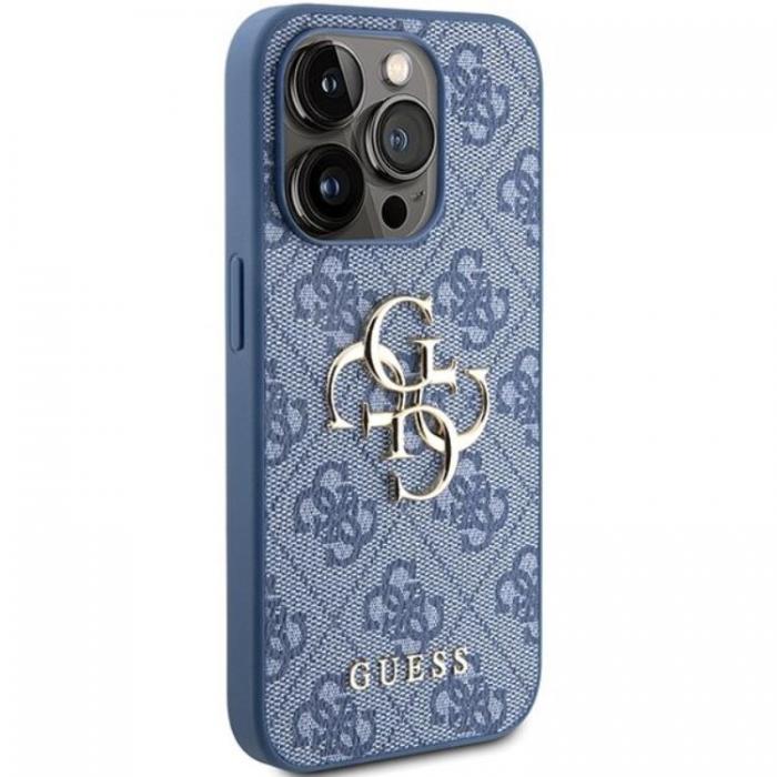 Guess - Guess iPhone 15 Pro Mobilskal Big Metall Logo - Bl