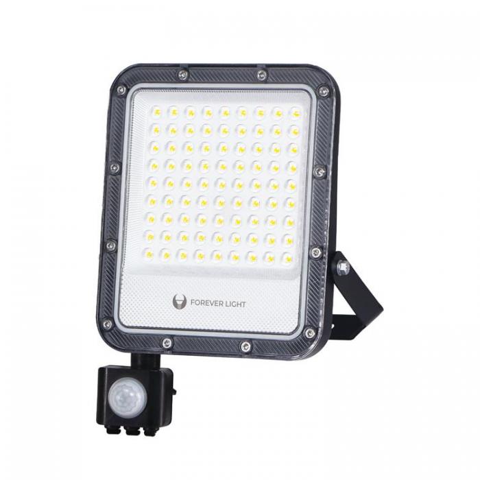 Forever Light - Forever Strlkastare LED PROXIM+ 50W 6500K PIR 7500lm 230V IP65