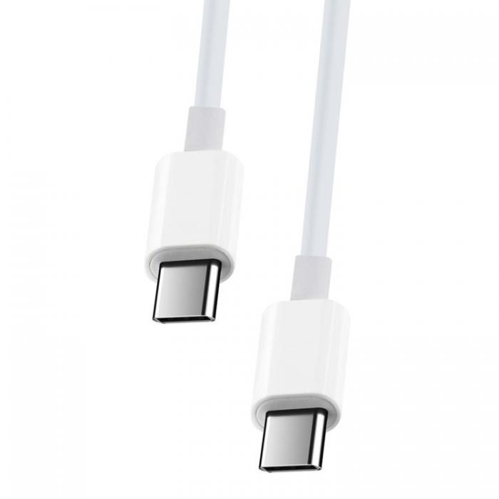 Maxlife - Maxlife USB-C till USB-C kabel 1m 100W MXUC-05 - Vit