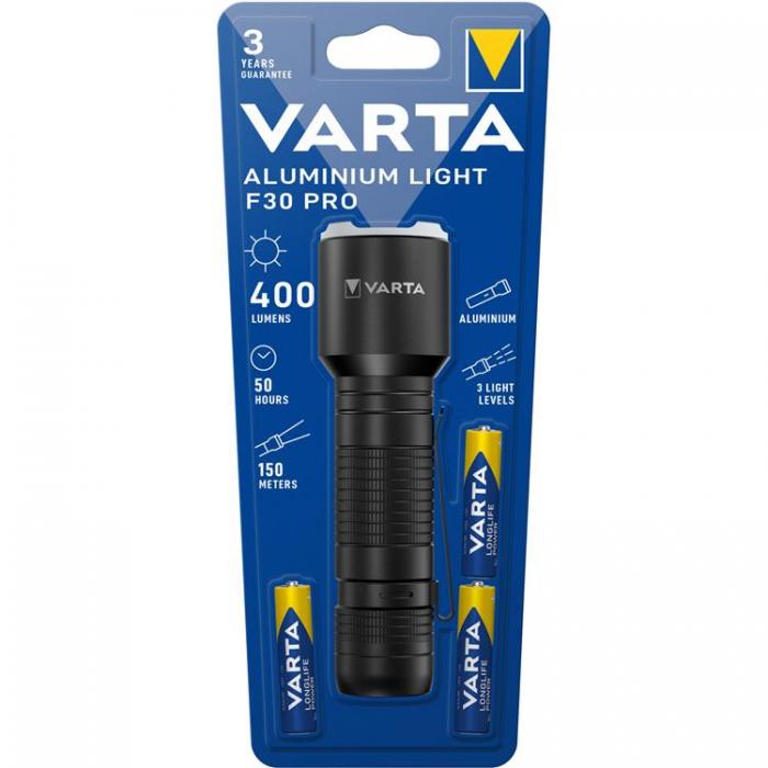 VARTA - Varta Aluminium Light F30 Pro Ficklampa 400 lm