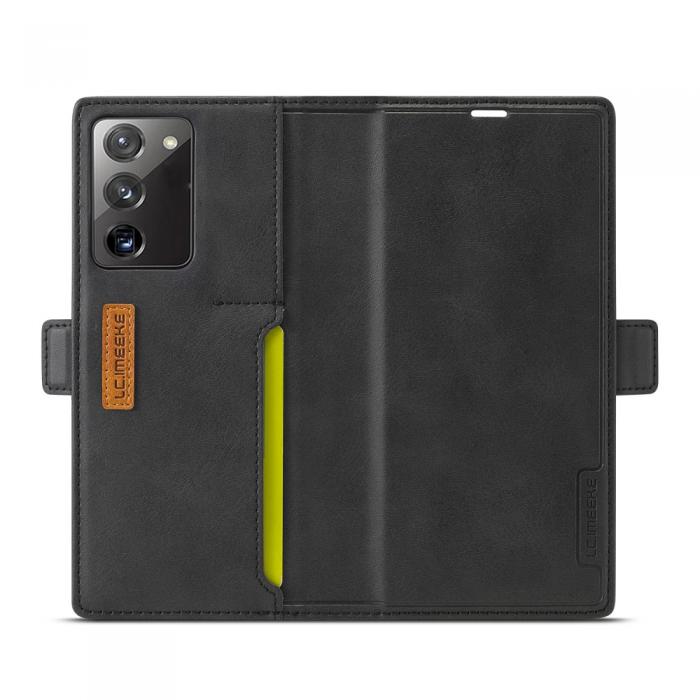 LC.imeeke - LC.IMEEKE Leather Fodral Till Samsung Galaxy Note 20 - Svart