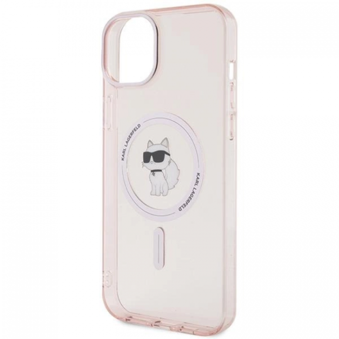 KARL LAGERFELD - KARL LAGERFELD iPhone 15 Plus Mobilskal Magsafe IML Choupette - Rosa