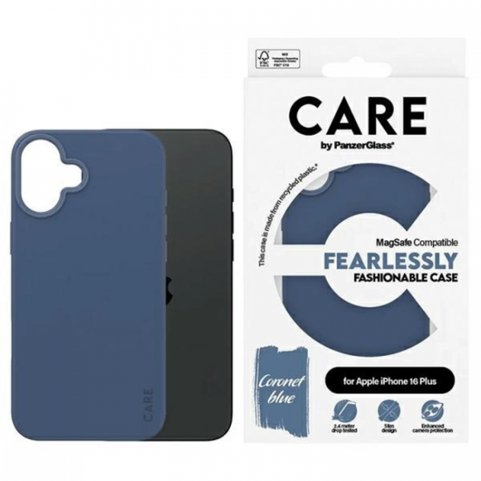 PanzerGlass - CARE By PanzerGlass iPhone 16 Plus Mobilskal MagSafe Fashion - Bl