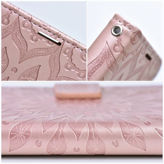 A-One Brand - Xiaomi Redmi 14C Plnboksfodral Mezzo - Mandala Rosa/Guld