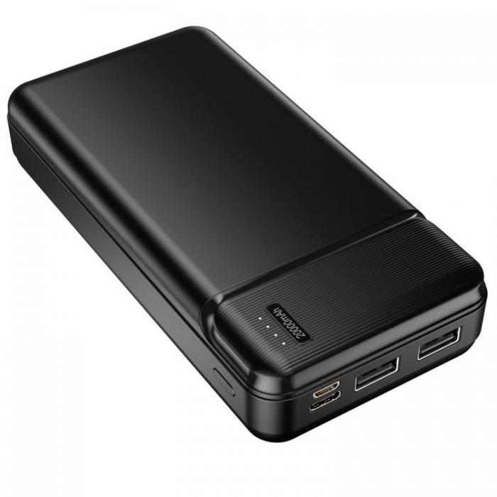 Maxlife - Maxlife Powerbank 20000mAh USB-C/Micro-USB 2.4A - Svart