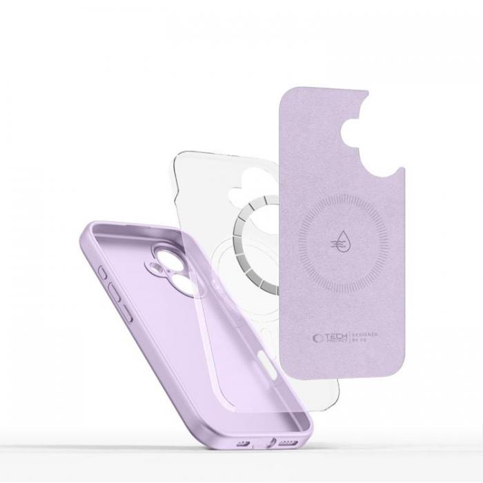 Tech-Protect - Tech-Protect iPhone 16 Mobilskal Magsafe Liquid Silikon - Mauve