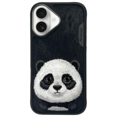 NIMMY - Nimmy iPhone 16 Mobilskal Big Eyed Pet 2.0 Panda - Svart