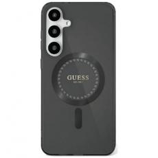 Guess - Guess Galaxy S25 Ultra Mobilskal MagSafe Rhinestones Printed Logo - Svart