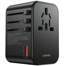 USAMS - USAMS Reseladdareadapter 65W 2x USB-C 1xUSB US/AU/EU/UK T62