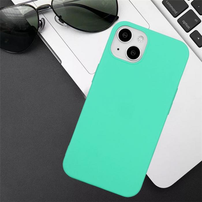 A-One Brand - iPhone 15 Plus Mobilskal TPU Matte Slim-Fit - Cyan