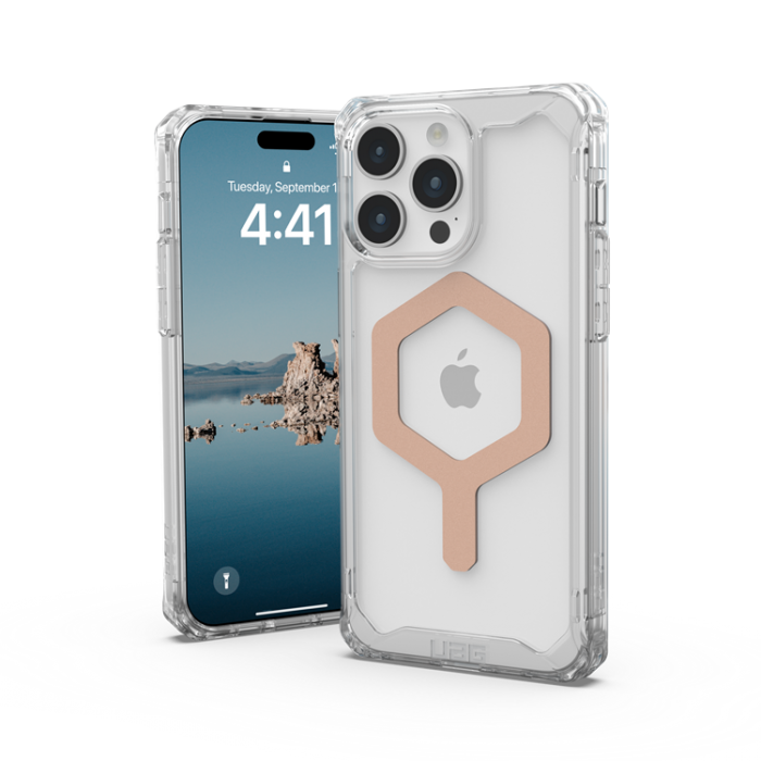 UAG - UAG iPhone 15 Pro Max Mobilskal Magsafe Plyo - Ice/Rosaguld