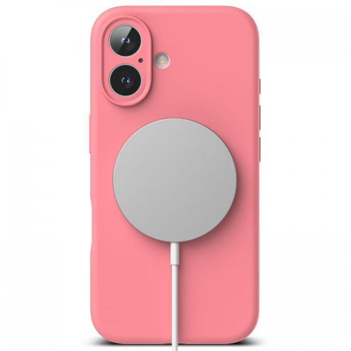 Ringke - Ringke iPhone 16 Mobilskal Magsafe Silikon Magnetic - Rosa