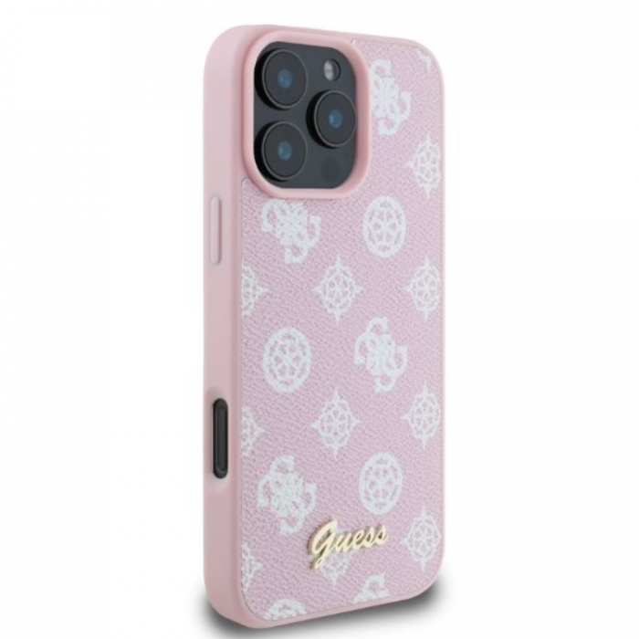 Guess - Guess iPhone 16 Pro Max Mobilskal Magsafe Peony Script - Rosa