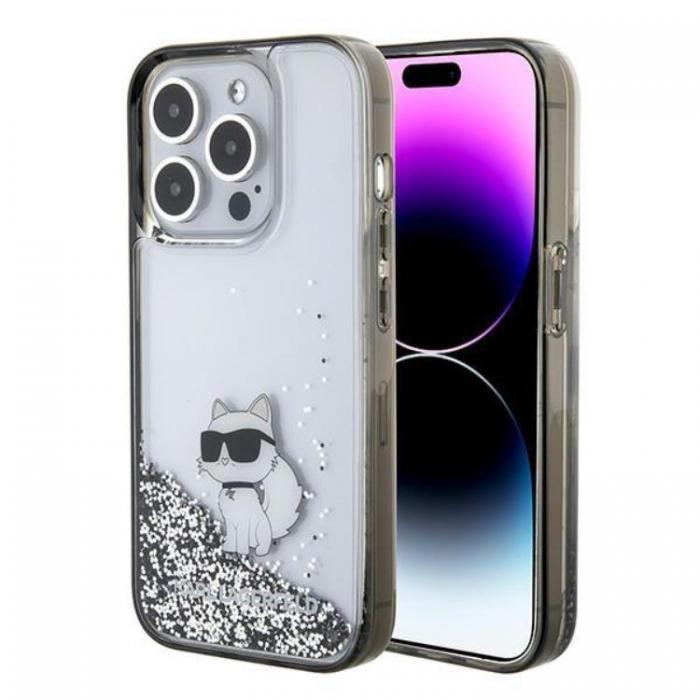 KARL LAGERFELD - KARL LAGERFELD iPhone 15 Pro Mobilskal Liquid Glitter Choupette