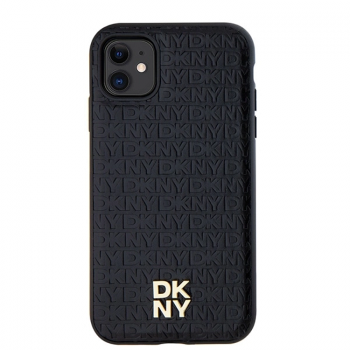 DKNY - DKNY iPhone 11/XR Mobilskal Magsafe Lder Pattern Metal Logo