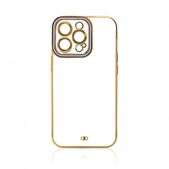 OEM - iPhone 12 Pro Max Skal Gold Frame - Lila