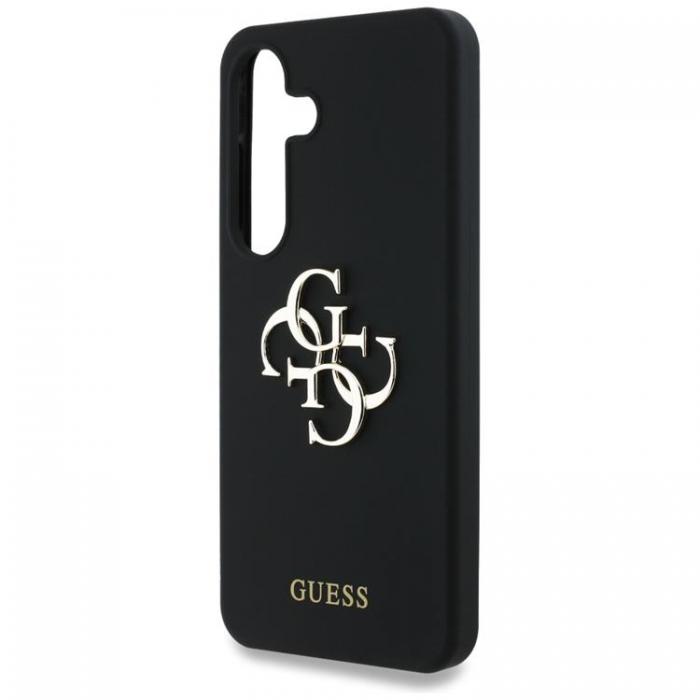 Guess - Guess Galaxy S25 Ultra Mobilskal Silikon Big 4G Bottom Script - Svart