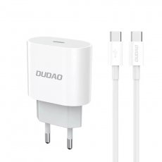 Dudao - Dudao Väggladdare USB-C 20W med USB-C Kabel PD Vit