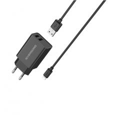 Riversong - Riversong Väggladdare 2x USB 12W med USB/Lightning Kabel