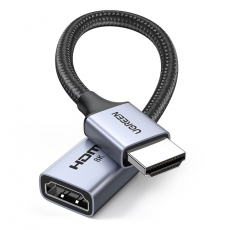 Ugreen - Ugreen HDMI (hane) till HDMI (hona) 8K 0.15m Kabel - Grå