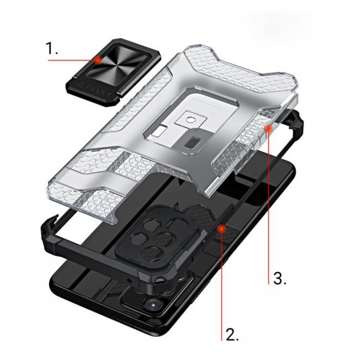 OEM - Crystal Ring Kickstand Skal Galaxy A72 4G - Bl