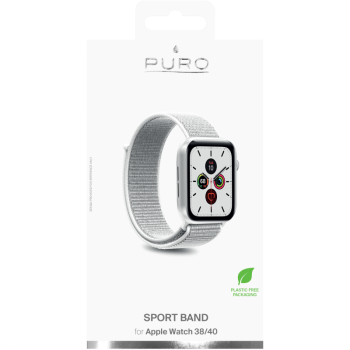 Puro - Puro Apple Watch 38/40/41 mm Armband Nylon Sport - Vit