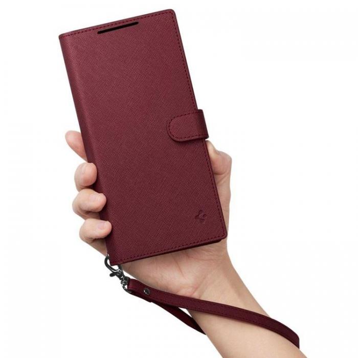 Spigen - Spigen Galaxy S23 Plus Plnboksfodral S Plus - Burgundy