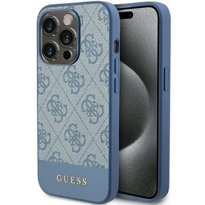 Guess - Guess iPhone 15 Pro Mobilskal Stripe Collection - Bl