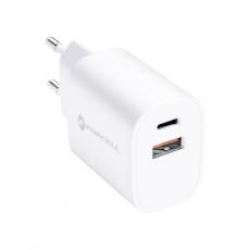 Forcell - Forcell Snabbladdare 35W 1xUSB-C 1xUSB-A PD QC4.0 3A F-Energy - Vit