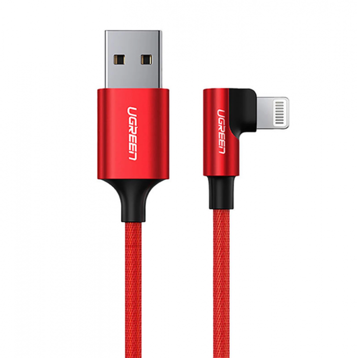 Ugreen - Ugreen USB Till Lightning 1m Kabel MFi 2.4A US299 - Rd