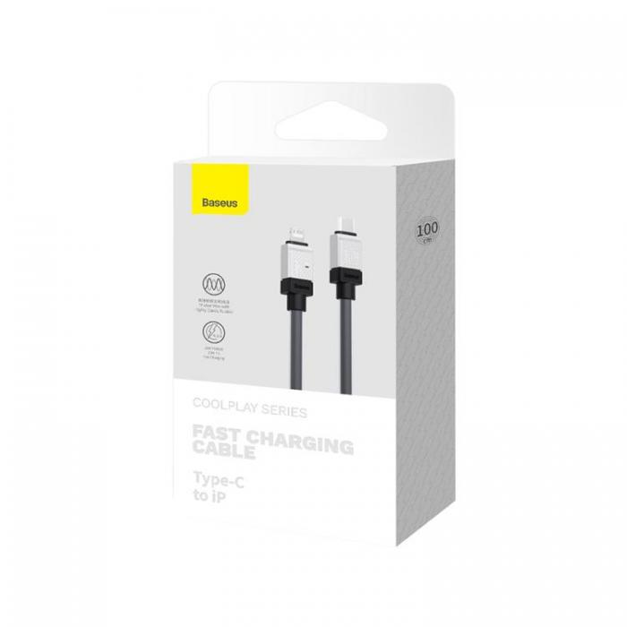 BASEUS - Baseus USB-C Till Lightning Kabel 20W 1m CoolPlay - Svart