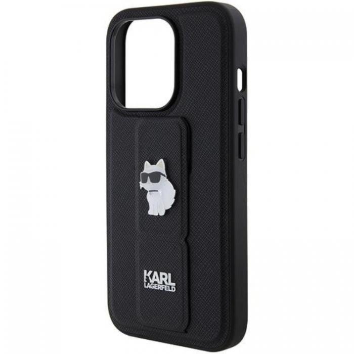 KARL LAGERFELD - Karl Lagerfeld iPhone 15 Pro Max Mobilskal Gripstand Saffiano