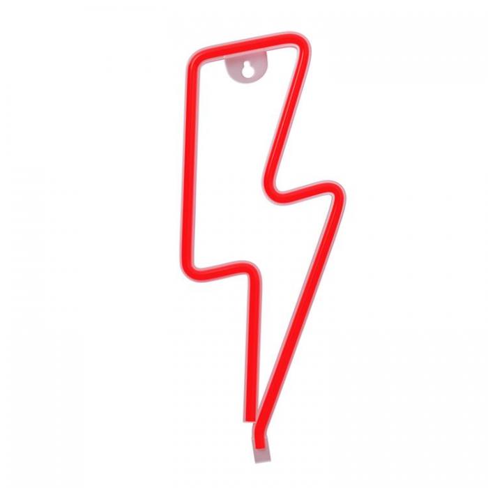 Forever Light - Forever Light LED Neon BOLT Bat + USB FLNE06 - Rd