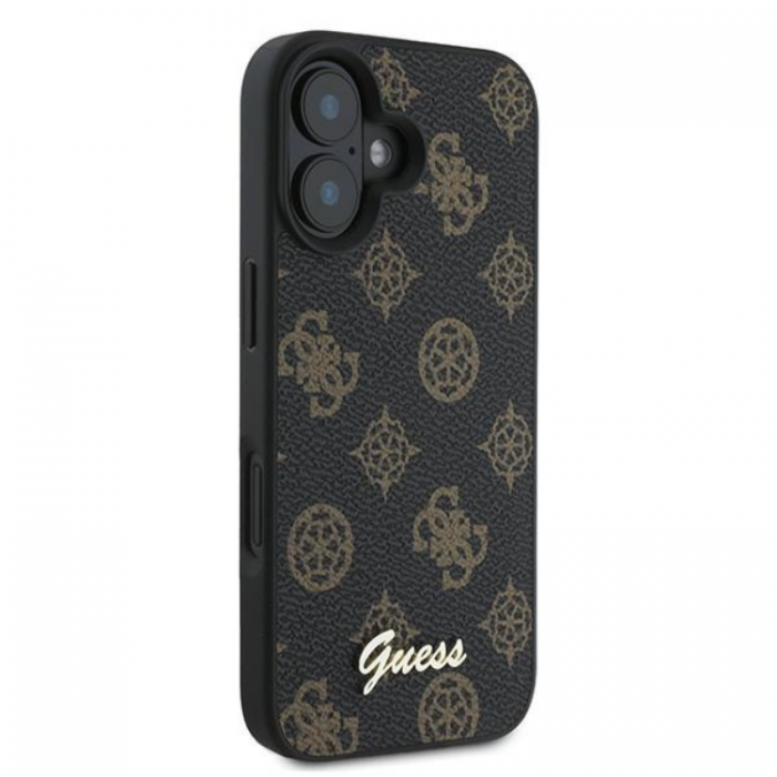 Guess - Guess iPhone 16 Plus Mobilskal Magsafe Peony Script - Svart