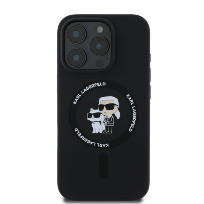 KARL LAGERFELD - KARL LAGERFELD iPhone 16 Pro Mobilskal Magsafe Silikon Heads Ring