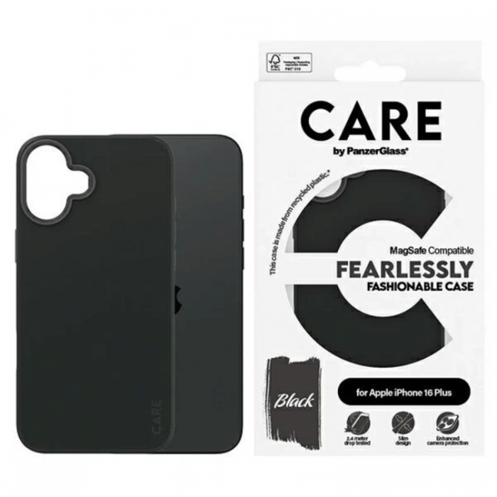 PanzerGlass - CARE By PanzerGlass iPhone 16 Plus Mobilskal MagSafe Fashion - Svart