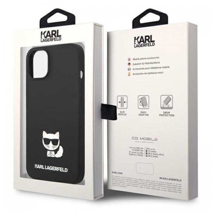 KARL LAGERFELD - Karl Lagerfeld iPhone 14 Plus Skal Silicone Choupette Body - Svart