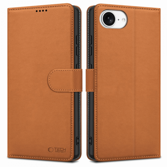 Tech-Protect - Tech-Protect iPhone 16e Plnboksfodral - Saddle Brun